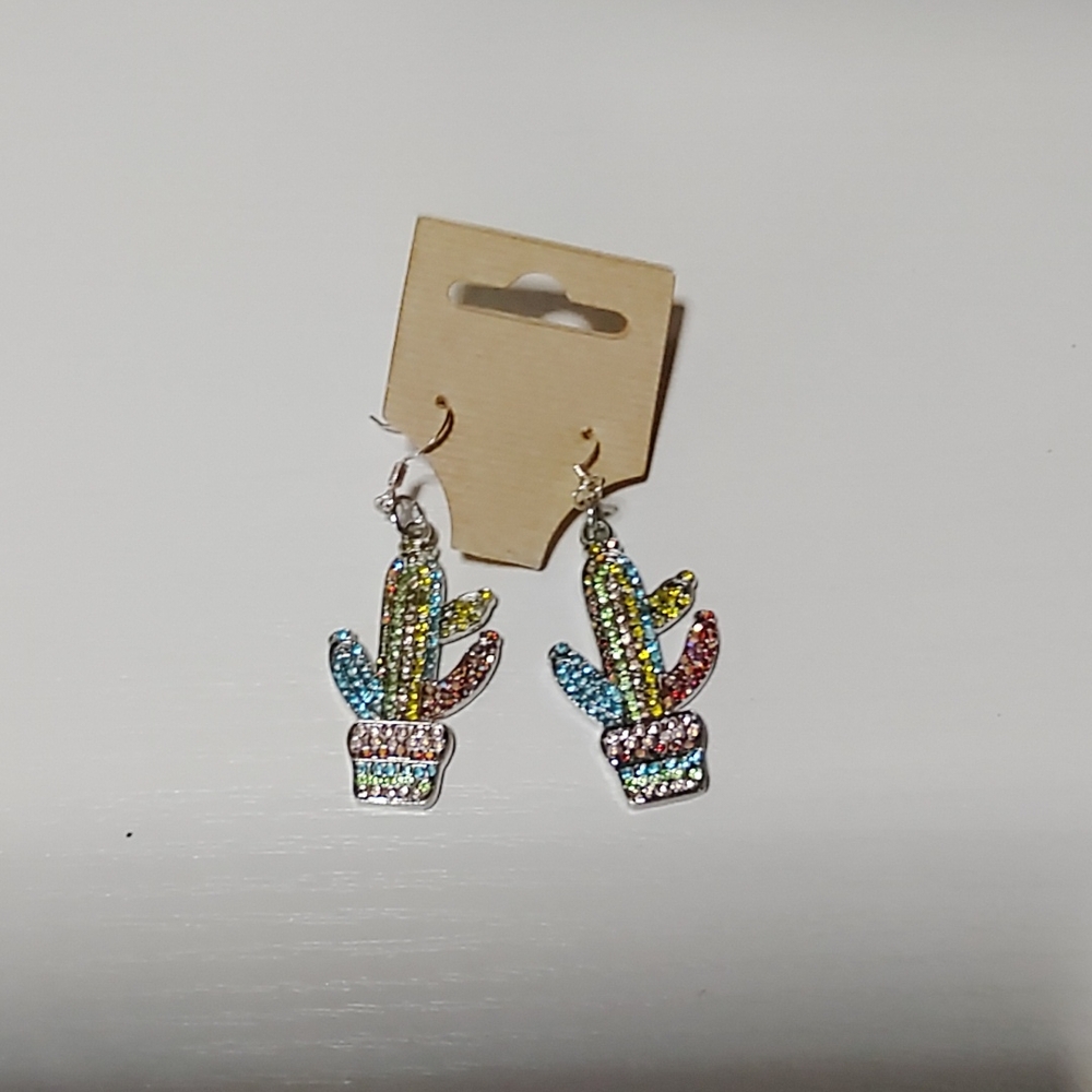 Colorful Cactus Earrings